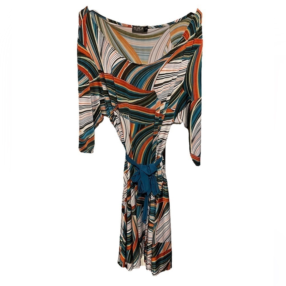 IGIGI Multi Color Long Sleeve Tunic‎ Dress